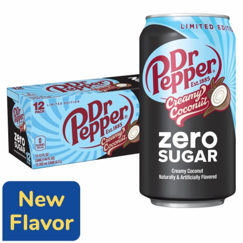 Dr Pepper Creamy Coconut Zero Sugar Soda - Island Flavor