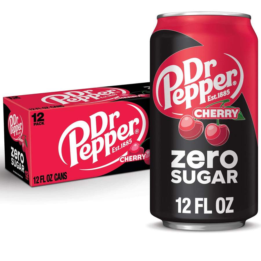 Dr Pepper Cherry Zero Sugar Soda - Clean Zero